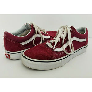 VANS Burgundy Old Skool Suede Skate Sneakers Women's Size 7.5 Maroon